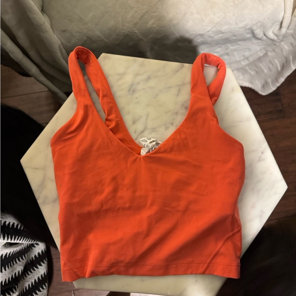 Lululemon Athletica Orange Tank Top